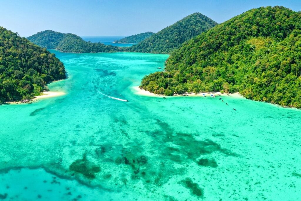 The top view of Surin Island in Khao Lak