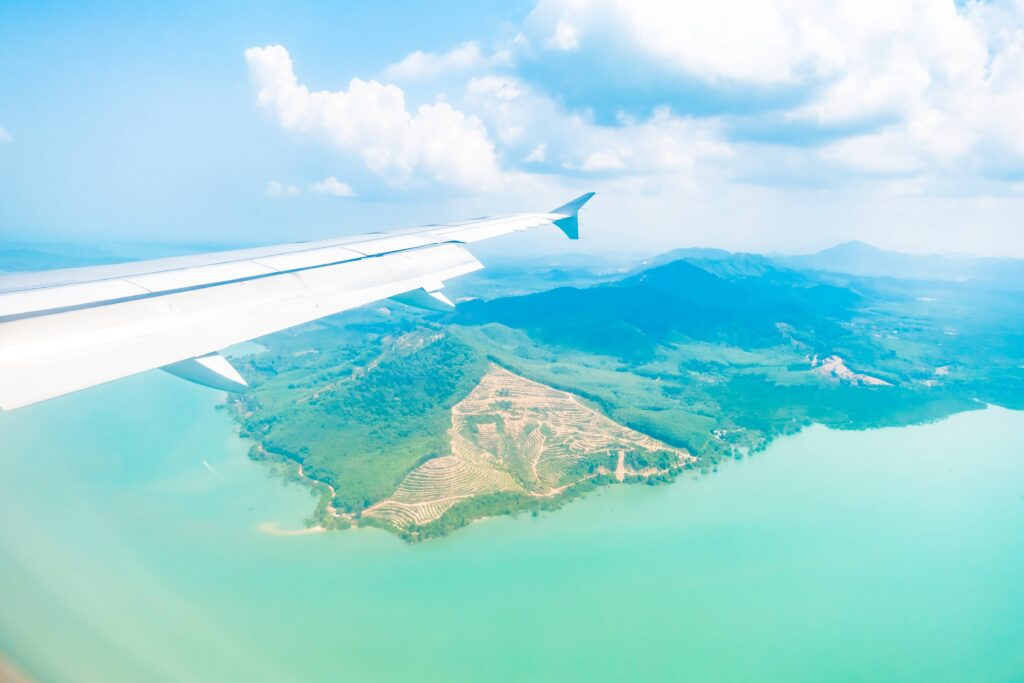 airplane window view