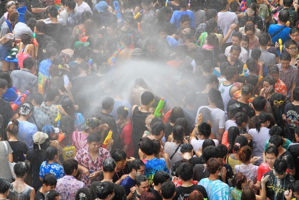 Songkran turns streets into joyful water fights.
